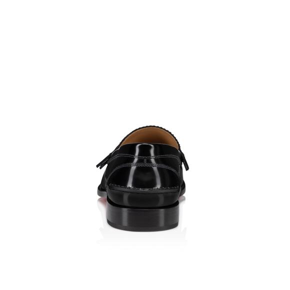 Christian Louboutin Penny Flat Black Croc Calf Leather Slip On Dress Loafer 42 9